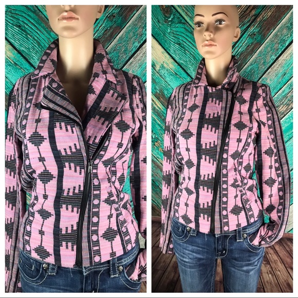 Nameless Brand Pink & Black Moto Jacket - Picture 6 of 6